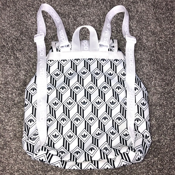 Adidas Women's Originals Utility Mini Backpack Girls Monogram Bags White LP6173 - Picture 10 of 15